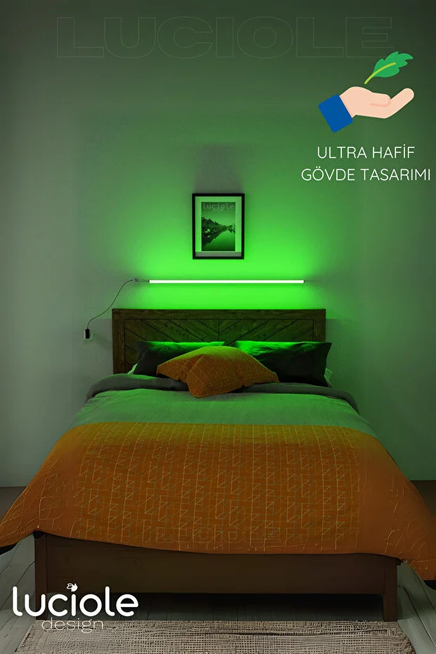 Led Çubuk Bar Abajur Aplik Gece Lambası Rgb Lambader Renkli Uzaktan Kumandalı Işık